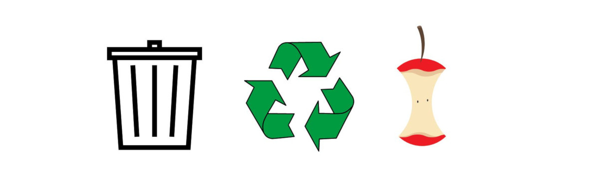 Symbole zum Thema Abfallentsorgung