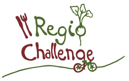 KI generiert: Logo der "Regio Challenge" mit Besteck- und Gemüse-Symbolen. Text: "Regio Challenge".