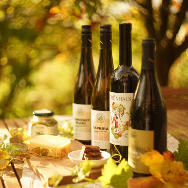 Weinauswahl im Herbst