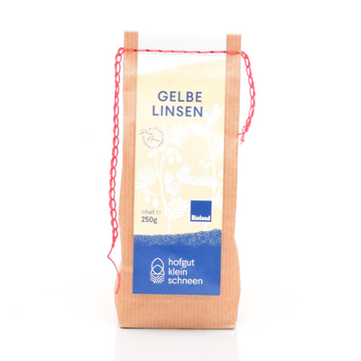 Produktfoto zu Gelbe Linsen 250g regional