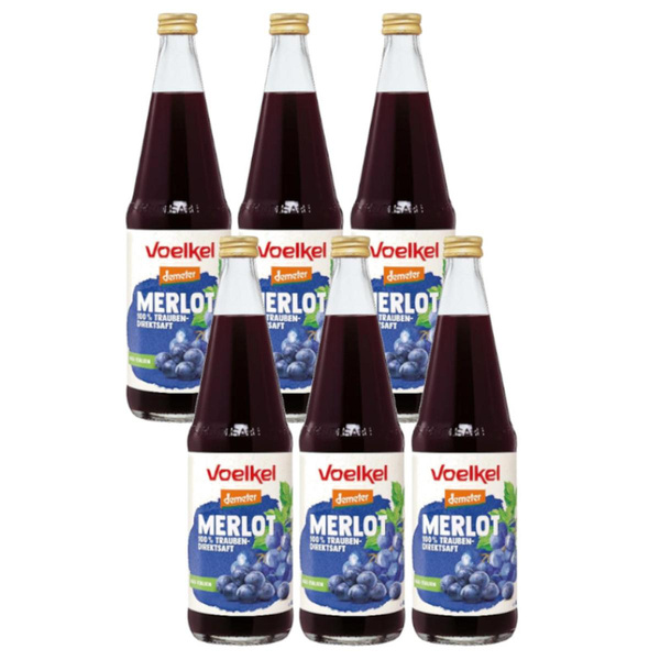 Produktfoto zu Kiste Traubensaft rot "Merlot" 6* 0,7