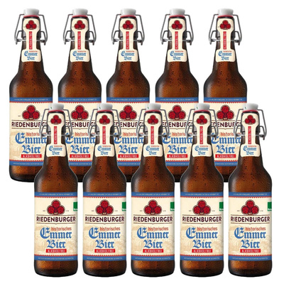 Produktfoto zu Kiste Riedenburger Emmerbier alkoholfrei 10*0,5l