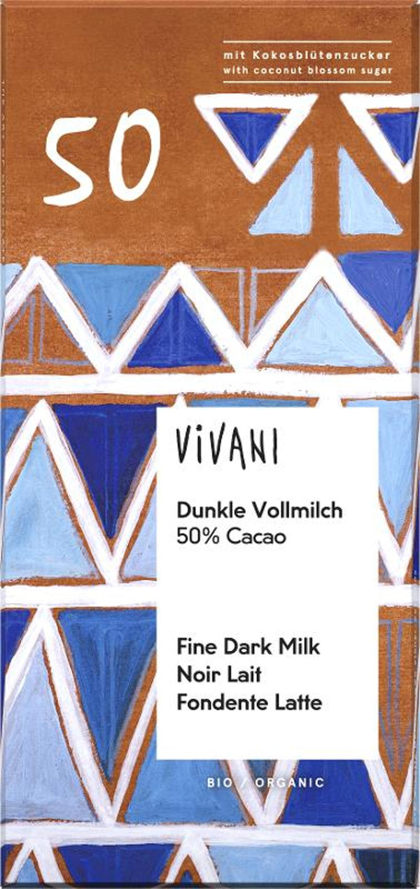 Produktfoto zu Schokolade Dunkle Vollmilch 50% 80g