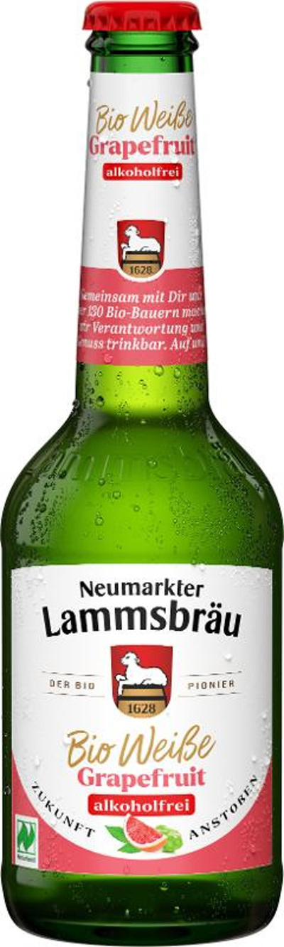 Produktfoto zu Lammsbräu alkoholfreie Weiße & Grapefruit 0,33l