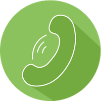 KI generiert: Grünes Icon mit einem stilisierten Telefonhörer.
