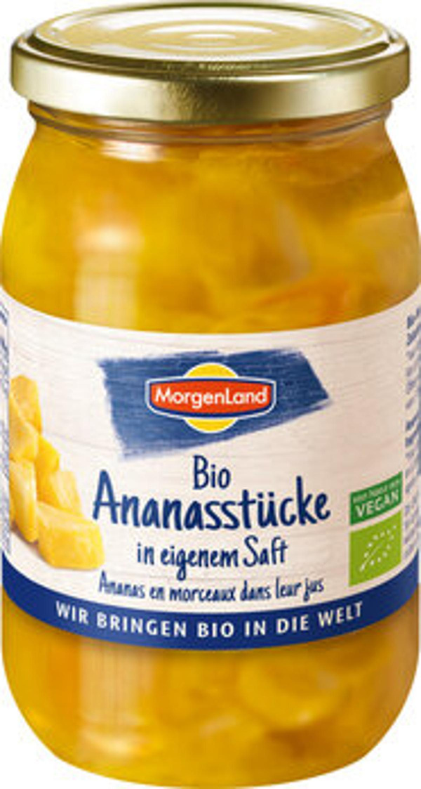 Produktfoto zu Ananasstücke 350g im Glas