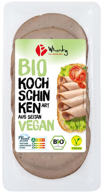 Produktfoto zu veganer Aufschnitt nach Kochschinkenart