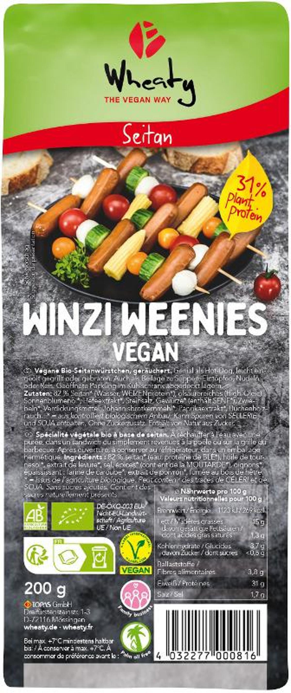 Produktfoto zu Veganwurst Winzi-Weenies