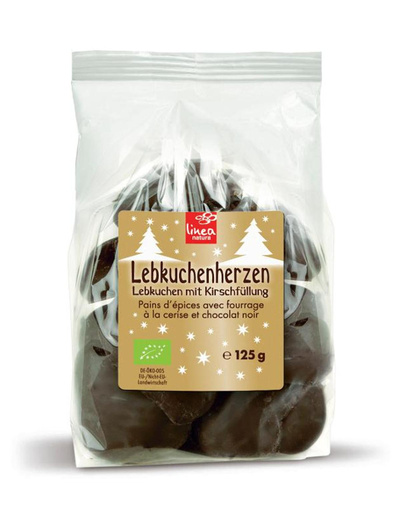 Produktfoto zu Lebkuchenherzen mit Kirsche gefüllt 125g