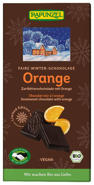 Produktfoto zu Schokolade Zartbitter mit Orange 80g