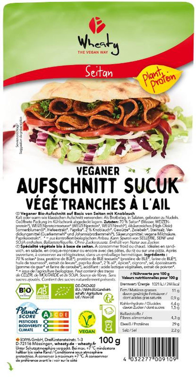 Produktfoto zu Sucuk Aufschnitt vegan
