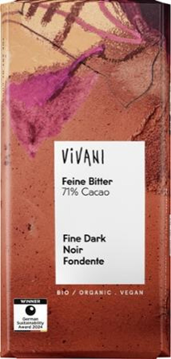 Produktfoto zu Schokolade Bitter 71% 80g