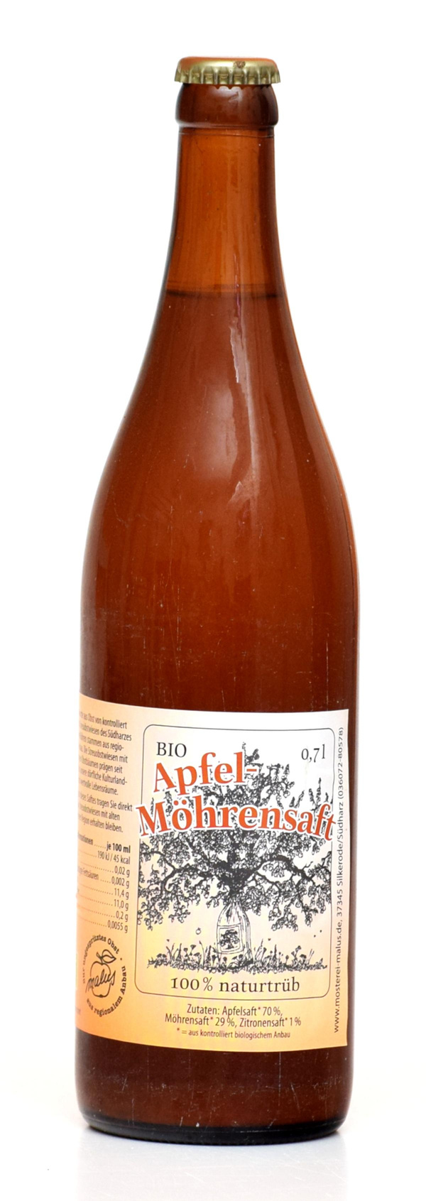 Produktfoto zu Apfel-Möhren-Saft 0,7l