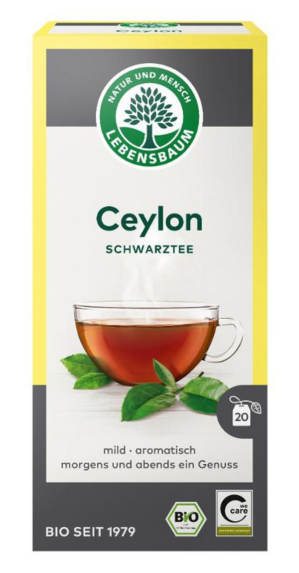 Produktfoto zu Schwarztee Ceylon 20 Teebeutel