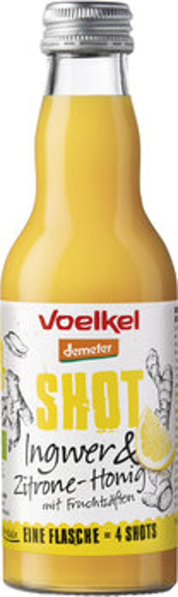 Produktfoto zu Ingwer & Zitrone-Honig Shot 0,2l