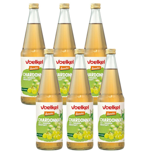 Produktfoto zu Kiste Traubensaft weiß "Chardonnay" 6*0,7l