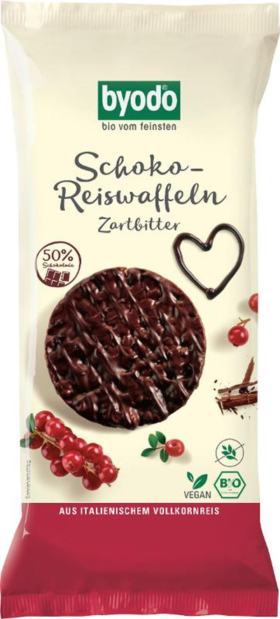 Produktfoto zu Reiswaffeln mit Zartbitterschokolade 65g