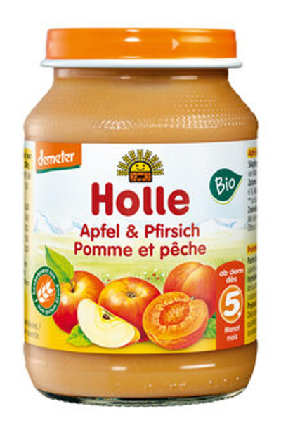 Produktfoto zu Baby-Gläschen Pfirsich-Apfel 6 Gläser à 190g