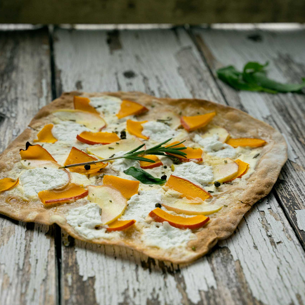 Flammkuchen mit Kürbis
