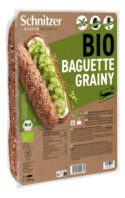 Produktfoto zu Aufback-Baguette Grainy 320g glutenfrei