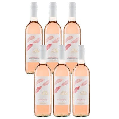 Produktfoto zu Kiste Tre Piume Rosato Veneto 6*0,75l