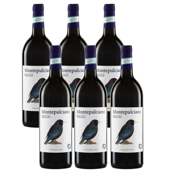 Produktfoto zu Kiste BECCO Montepulciano DOC 6*1l