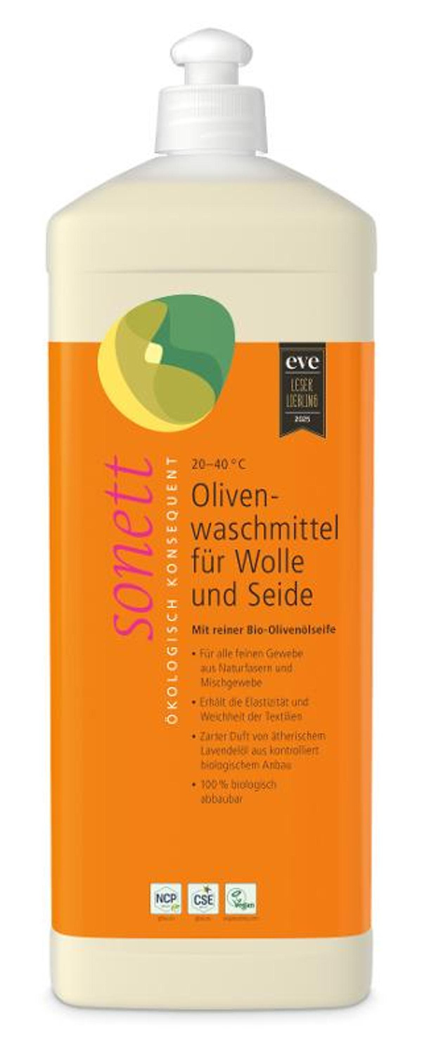 Produktfoto zu Oliven Waschmittel für Wolle und Seide 1l