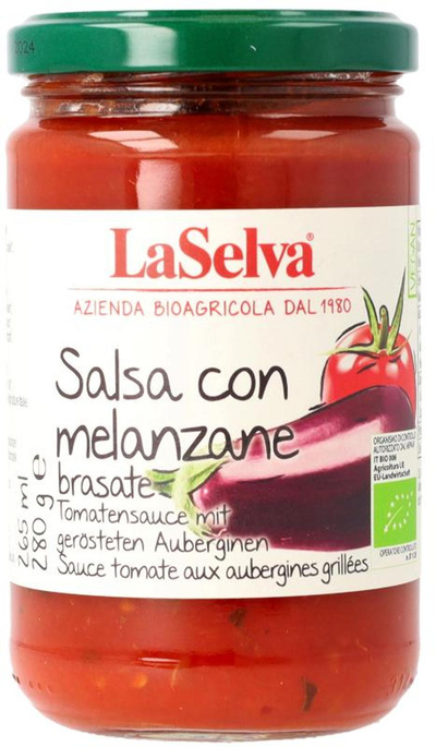 Produktfoto zu Tomatensauce mit gerösteten Auberginen 280g