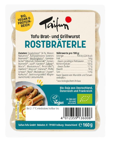 Produktfoto zu Tofu - kleine Rostbräterle