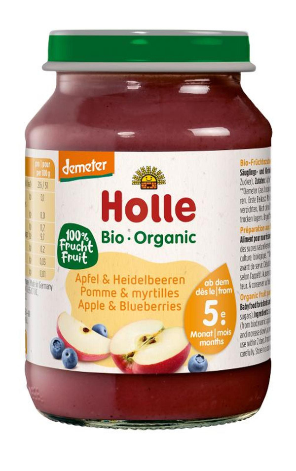 Produktfoto zu Baby-Gläschen Apfel-Heidelbeere 6 Gläser à 190g