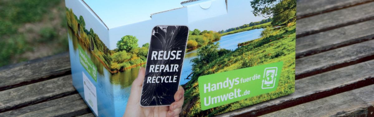 Sammelbox für Handys zum Recycliing