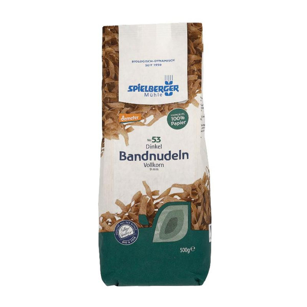 Produktfoto zu Dinkel-Vollkorn Bandnudeln 500g