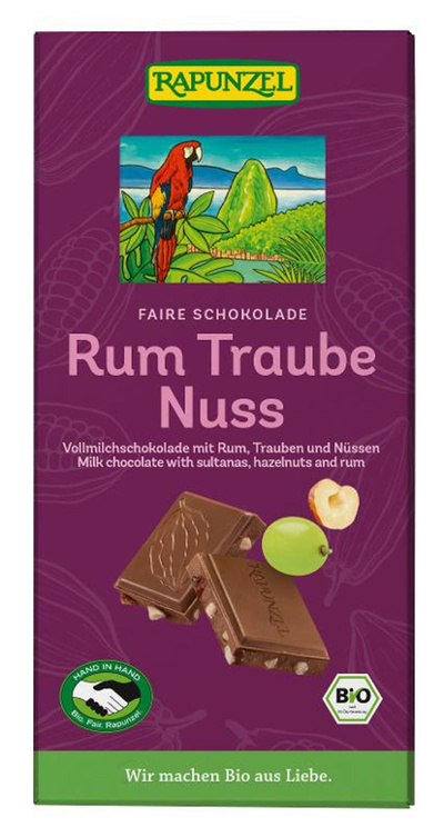 Produktfoto zu Schokolade Rum-Traube-Nuss 100g