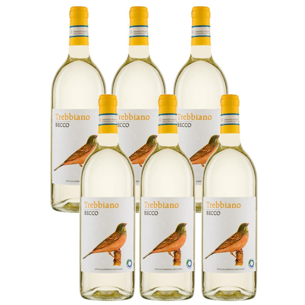 Produktfoto zu Kiste BECCO Trebbiano DOC 6*1l