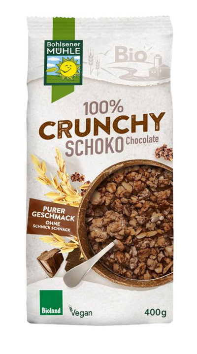 Produktfoto zu Crunchy 100% Schoko 400g