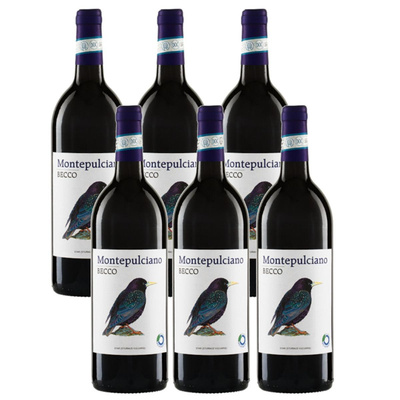 Produktfoto zu Kiste BECCO Montepulciano DOC 6*1l