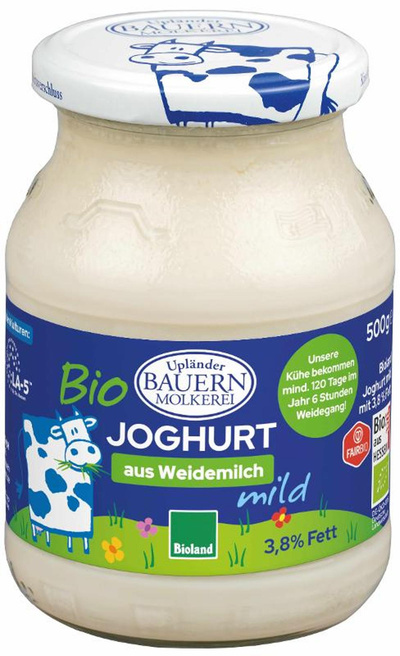 Produktfoto zu Naturjoghurt mild 3,7 Upländer