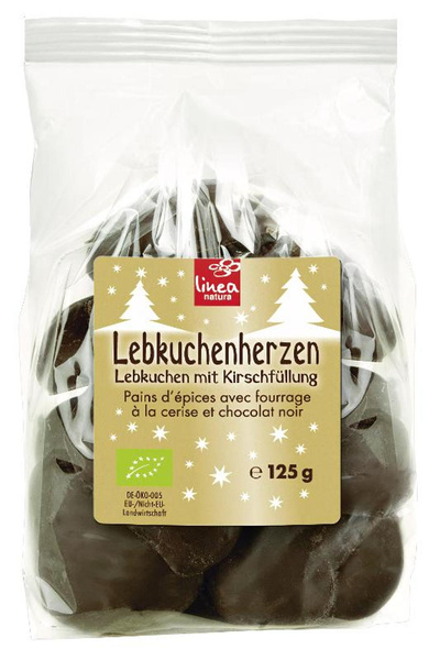 Produktfoto zu Lebkuchenherzen mit Kirsche gefüllt 125g