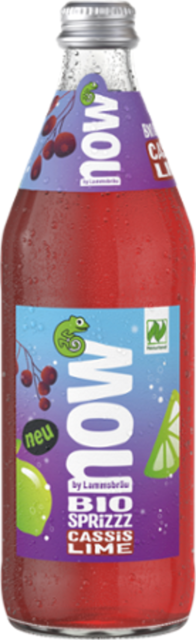 Produktfoto zu Kiste now light Cassis Lime 10*0,5l