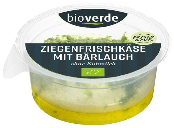 Produktfoto zu Ziegenfrischkäse mit Bärlauch