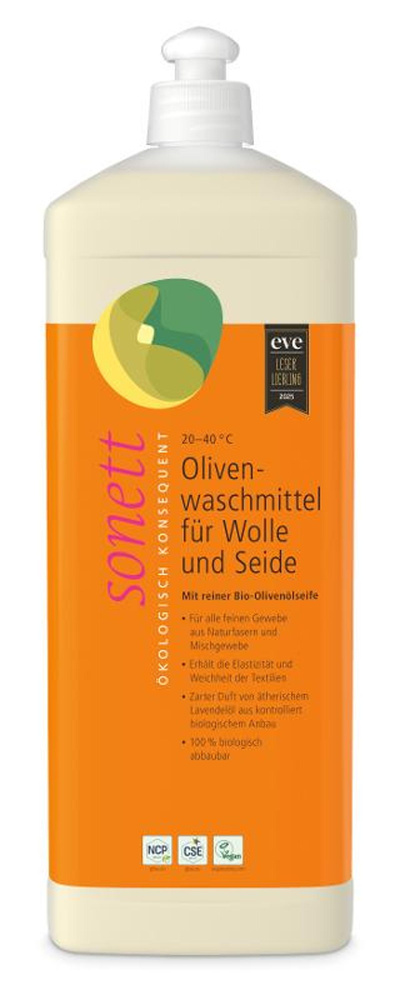 Produktfoto zu Oliven Waschmittel für Wolle und Seide 1l